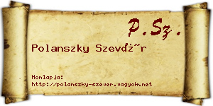 Polanszky Szevér névjegykártya
